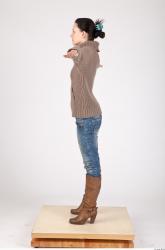 Whole Body Woman T poses Casual Slim Studio photo references